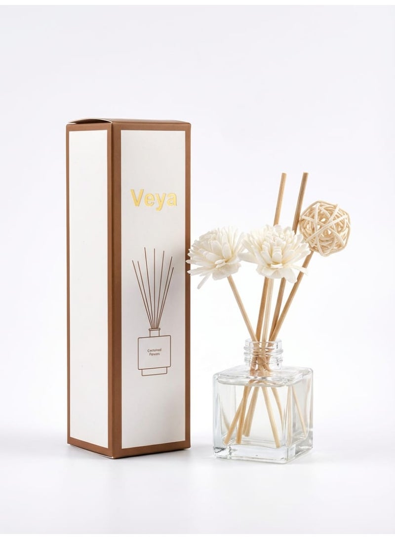 veya Via Gardenia Reed Diffuser – 50ml with natural wooden reeds that gradually diffuse the fragrance - Image 4